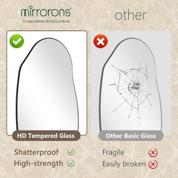 Black Asymmetrical Wall Mirror