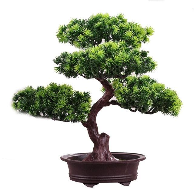 Artificial Bonsai Pine Tree | Decorative Potted Ornament