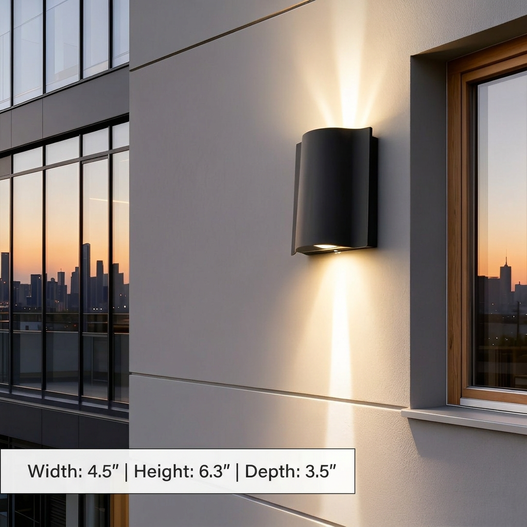 Modern Up Down LED Wall Sconce IP54 Aluminum Outdoor Light