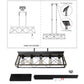 5-Light Farmhouse Rectangular Island Chandelier