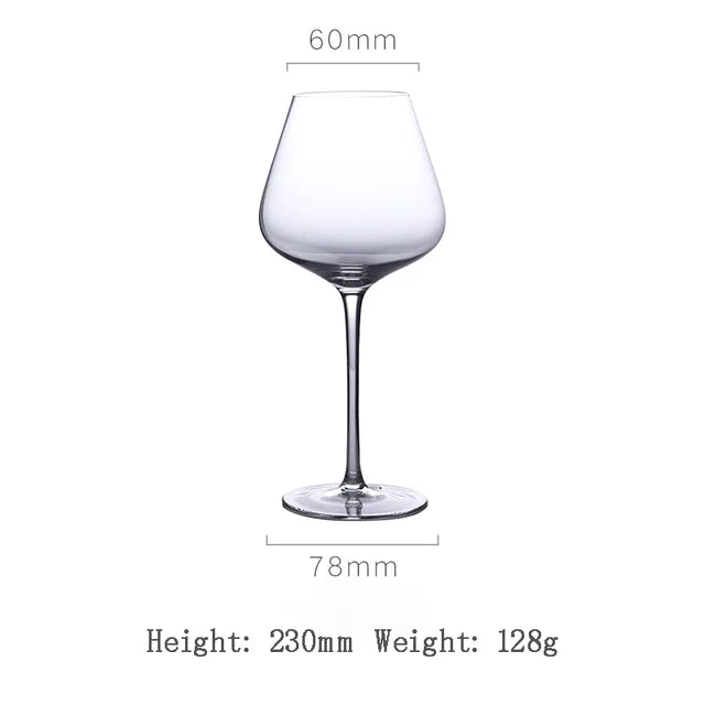 Black and Red Bow Tie Burgundy Wine Glass