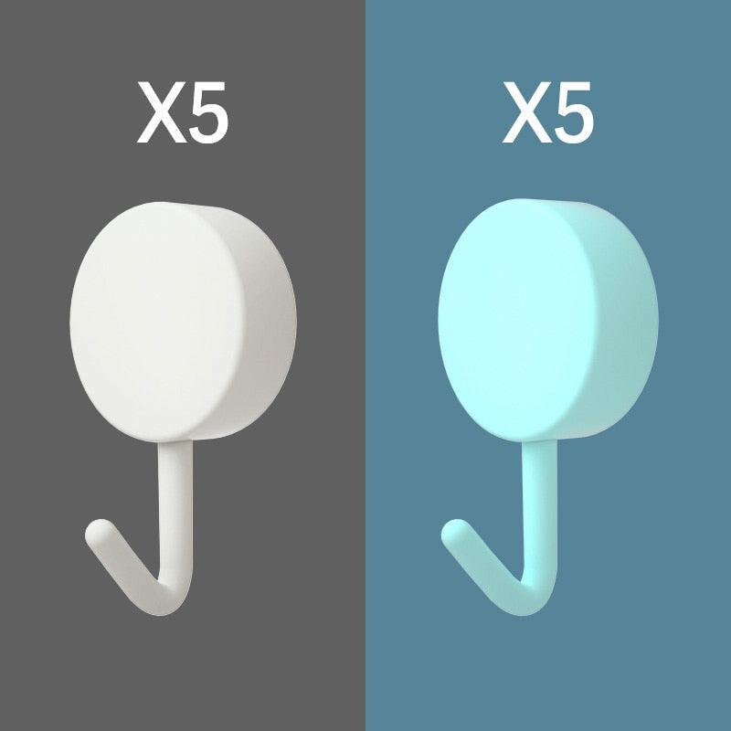 10-Piece Self-Adhesive Wall Hooks