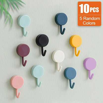 10-Piece Self-Adhesive Wall Hooks