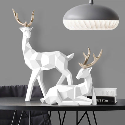 Modern Resin Deer Sculpture for Home Décor