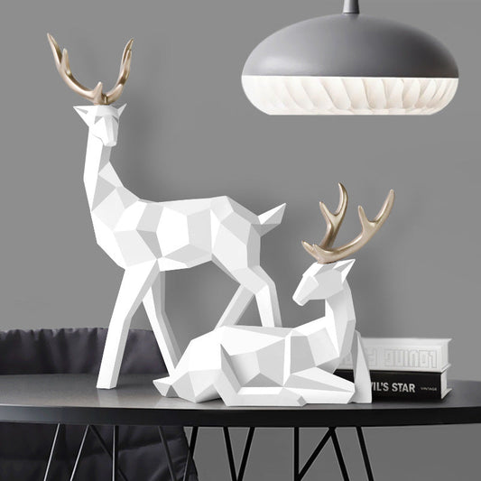 Modern Resin Deer Sculpture for Home Décor