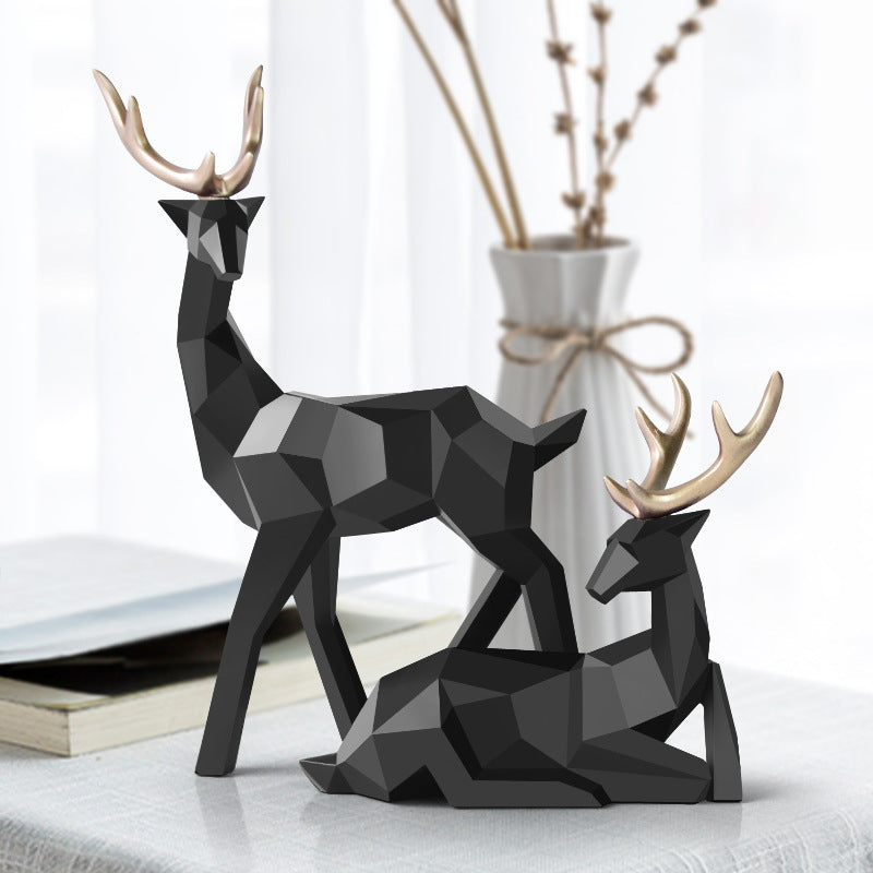 Modern Resin Deer Sculpture for Home Décor