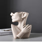 Modern Nordic Human Head Resin Flower Vase