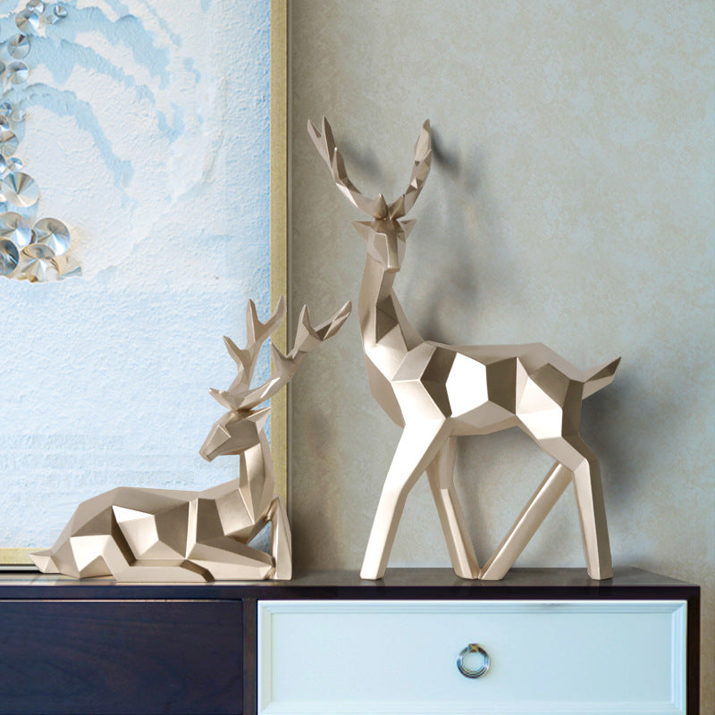Modern Resin Deer Sculpture for Home Décor