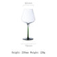 Black and Red Bow Tie Burgundy Wine Glass