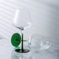 Black and Red Bow Tie Burgundy Wine Glass