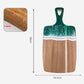 Wood Cutting Board with Blue-Green Resin Wave Pattern