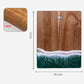 Wood Cutting Board with Blue-Green Resin Wave Pattern