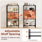 4-Tier Black Metal Storage Shelving Units (Set of 2)