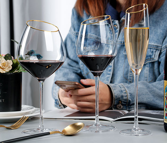 Creative Beveled Champagne Wine Glass