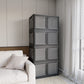 4-Pack Transparent Stackable Storage Bins with Wheels