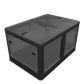 4-Pack Transparent Stackable Storage Bins with Wheels