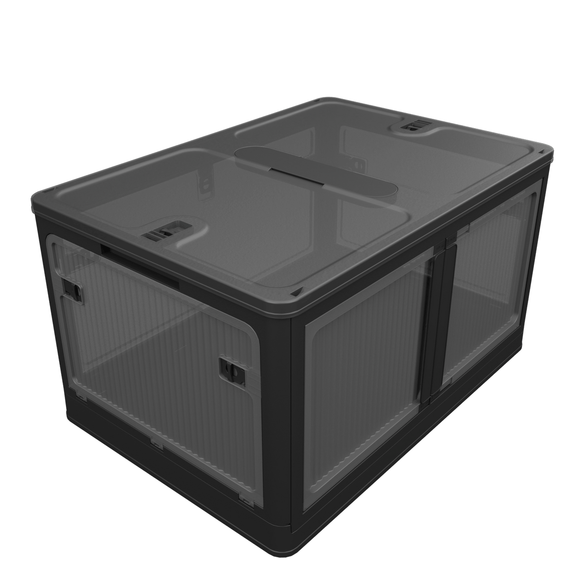 4-Pack Transparent Stackable Storage Bins with Wheels