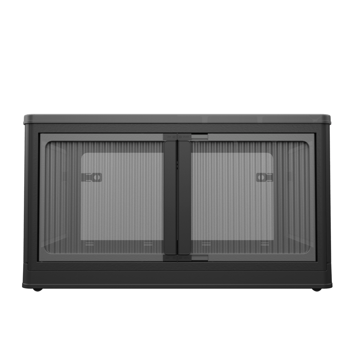 4-Pack Transparent Stackable Storage Bins with Wheels
