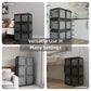 4-Pack Transparent Stackable Storage Bins with Wheels