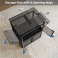 4-Pack Transparent Stackable Storage Bins with Wheels