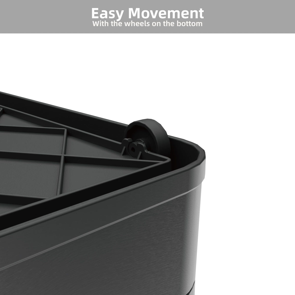 4-Pack Transparent Stackable Storage Bins with Wheels