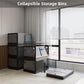 4-Pack Transparent Stackable Storage Bins with Wheels