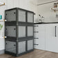 4-Pack Transparent Stackable Storage Bins with Wheels