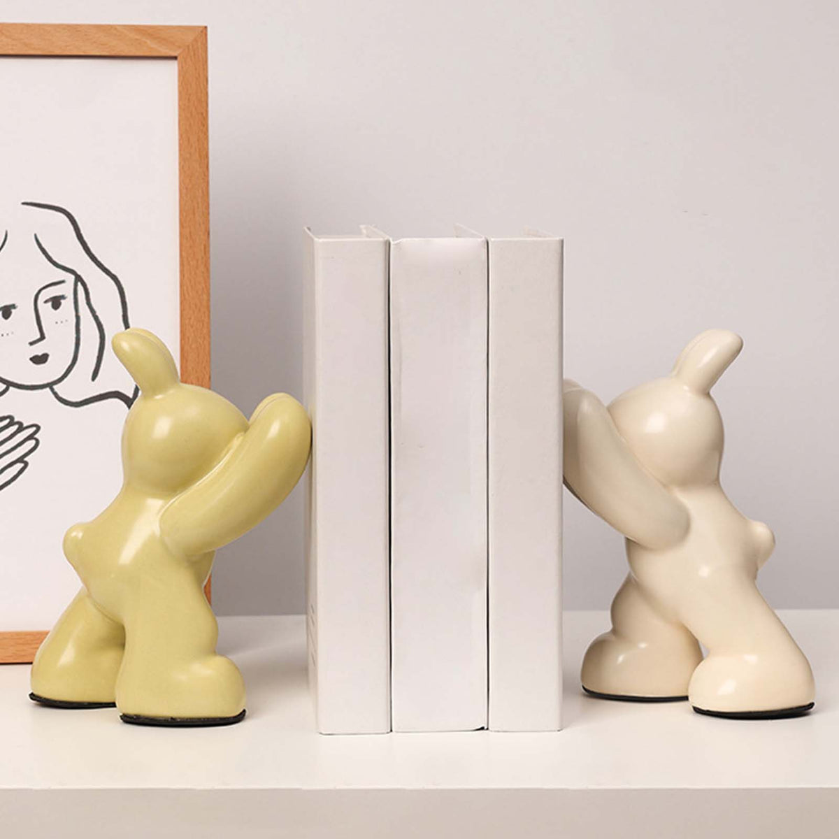 Decorative Ceramic Animal Figurine Bookends