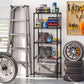 5-Tier Black Metal Storage Shelving Unit