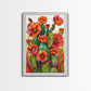 Vibrant Desert Cactus and Flowers Framed Canvas Wall Art