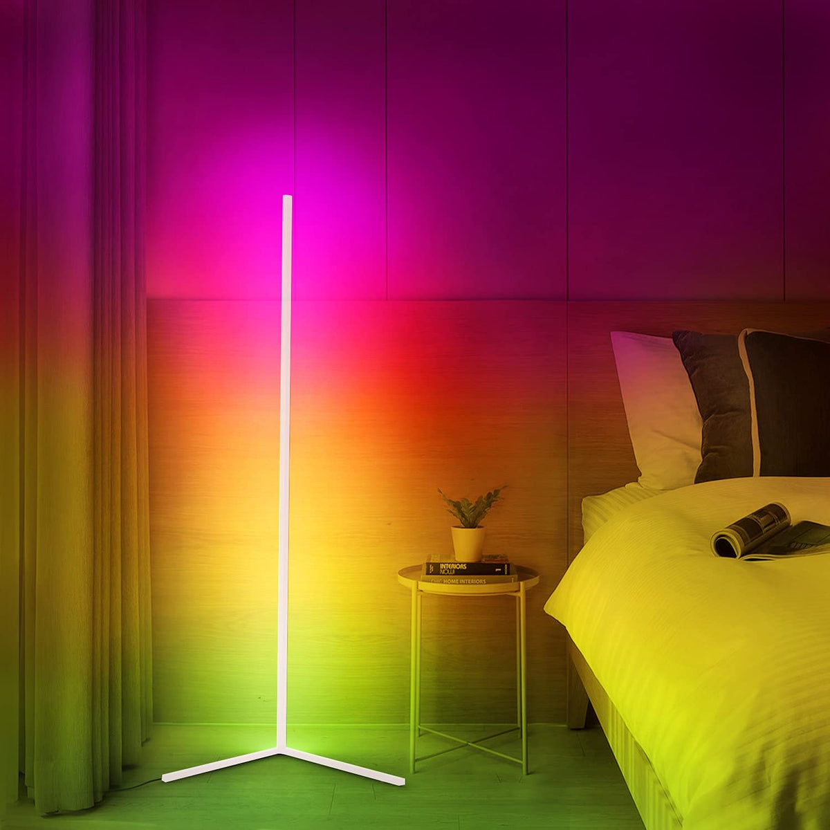 RGB Dimmable LED Corner Floor Lamp
