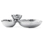 3-Cluster Bright Silver Decorative Snack Bowls