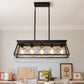 5-Light Farmhouse Rectangular Island Chandelier