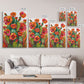 Vibrant Desert Cactus and Flowers Framed Canvas Wall Art