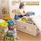 125-Gallon Storage Bins with Lids, Wheels, and Doors