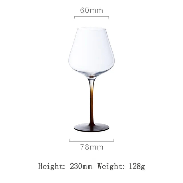 Black and Red Bow Tie Burgundy Wine Glass