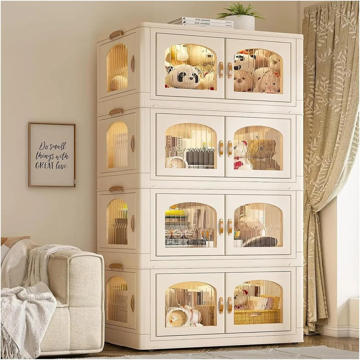 125-Gallon Storage Bins with Lids, Wheels, and Doors