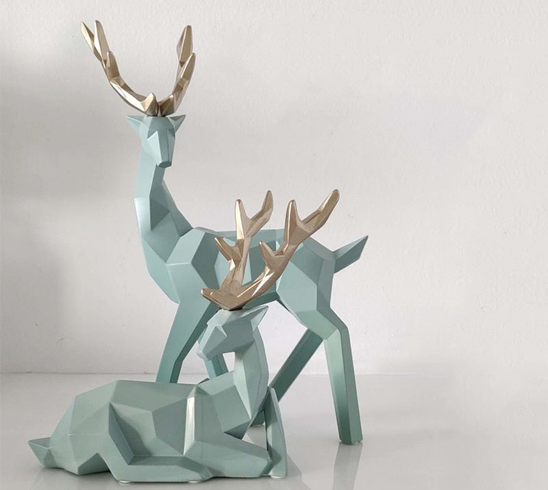Modern Resin Deer Sculpture for Home Décor