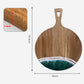 Wood Cutting Board with Blue-Green Resin Wave Pattern