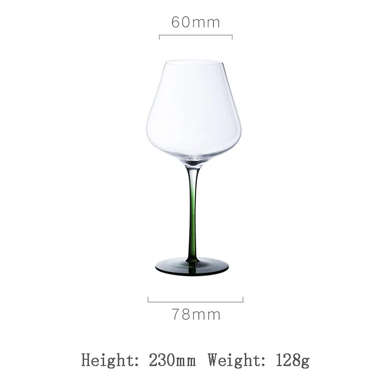 Black and Red Bow Tie Burgundy Wine Glass