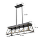 5-Light Farmhouse Rectangular Island Chandelier