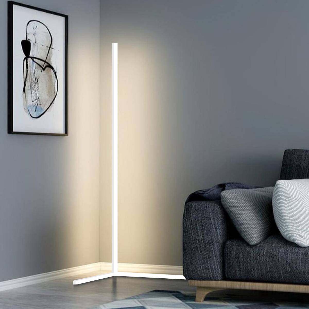 RGB Dimmable LED Corner Floor Lamp