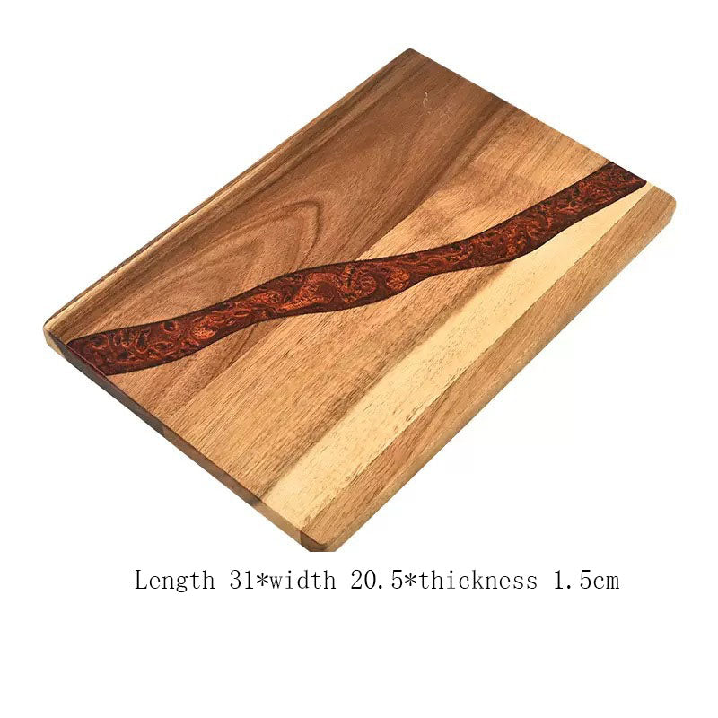 Heavy-Duty Serving Tray and Ocean Wave Epoxy Resin Wood Cutting Board