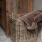 Rattan Square Storage Basket on Wheels