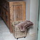 Rattan Square Storage Basket on Wheels
