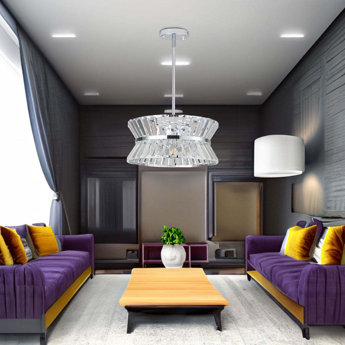 Modern Round Crystal Chandelier