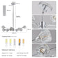 Modern Crystal Chandelier | 9-Light Chrome Ceiling Light