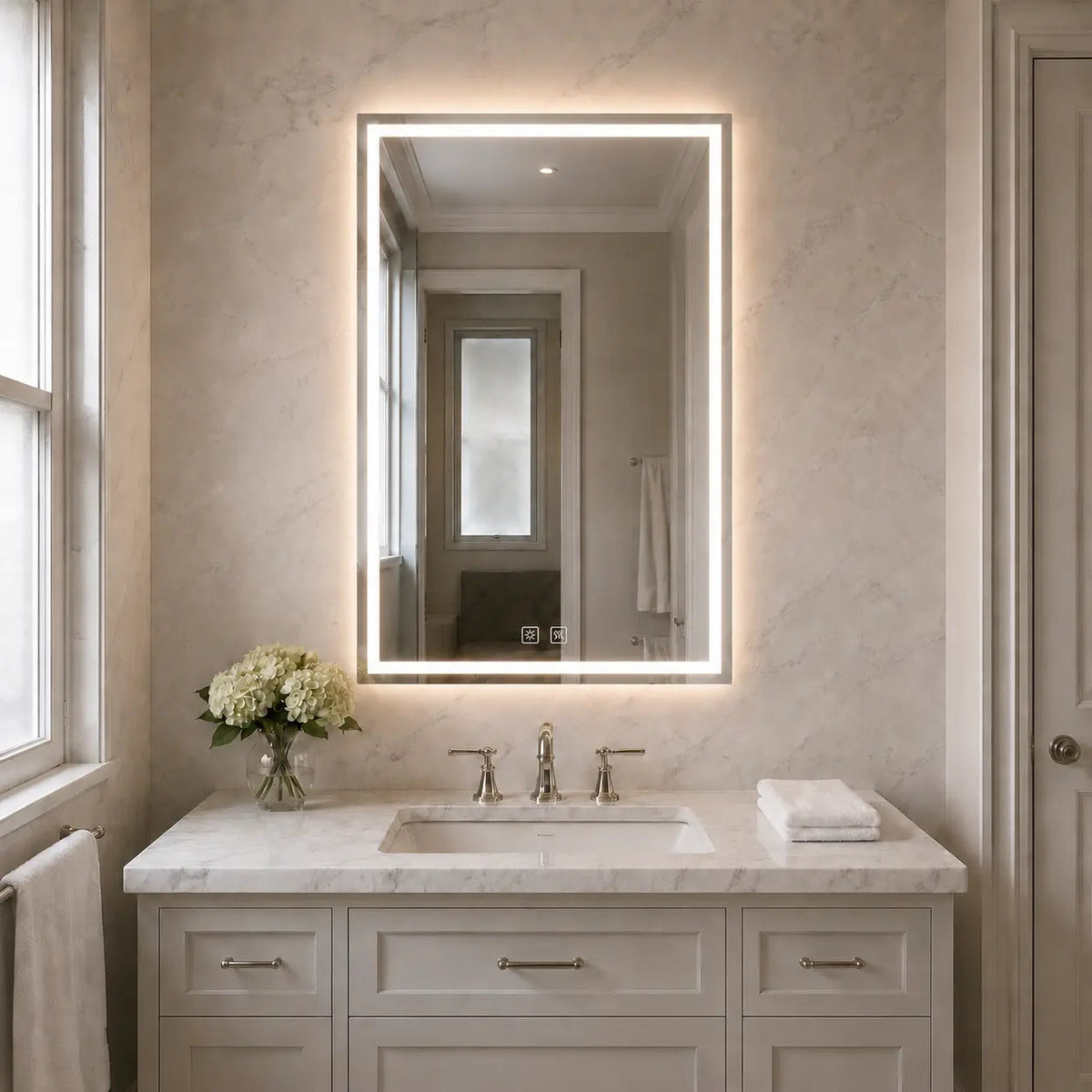 Standard Center Glow LED Bathroom Mirror