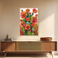 Vibrant Desert Cactus and Flowers Framed Canvas Wall Art