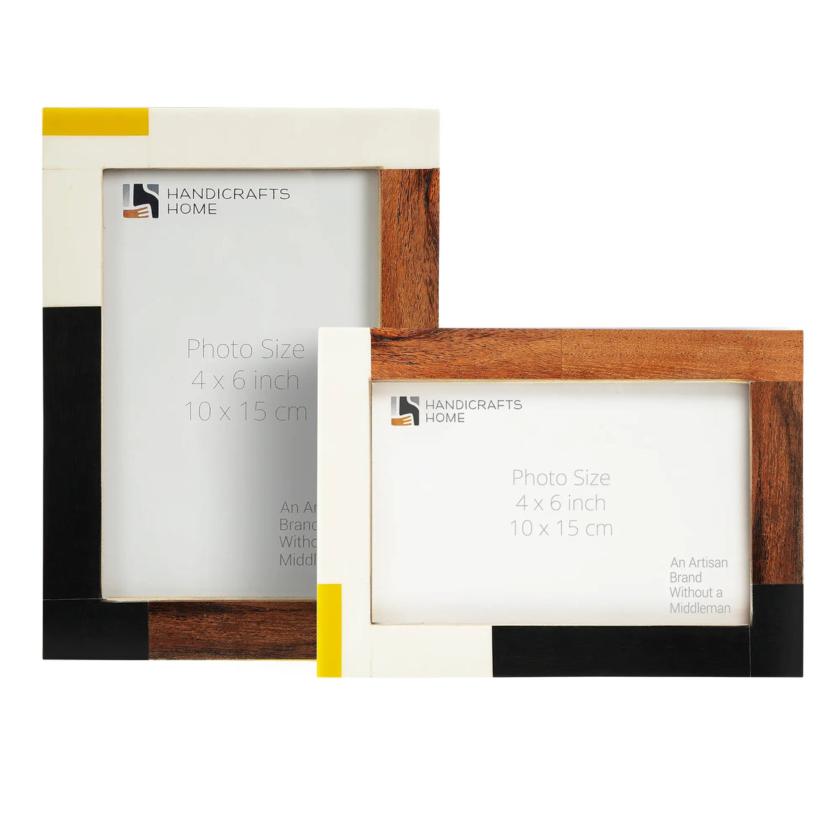 Mondrian Warm Oak Picture Frame Set of 2
